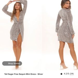 Sequin silver dress